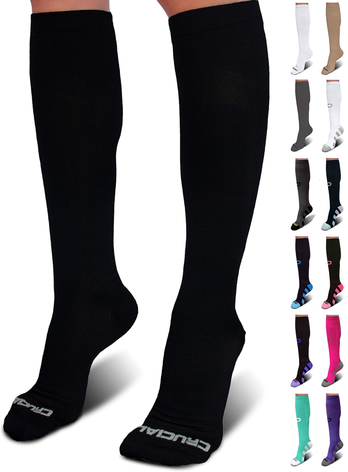 Socks for Men & Women (20-30mmHg) Running, Athletic, Travel